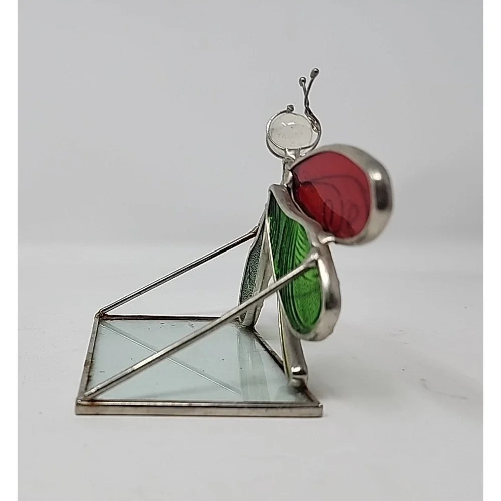 Pier 1 Imports Dragonfly Candle Holder Stained‎ Glass Votive or Tea Light